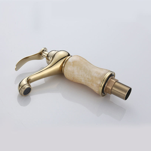 Robinet de lavabo monotrou en laiton moderne de style européen, finition or antique, pour salle de bain d'hôtel de luxe, YICAI-9.7-9 - Product Image 4