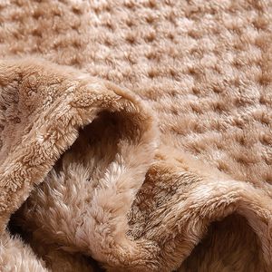 Manta de Franela de una Sola Capa de Gran Venta, Acogedora y Suave, de Color Sólido Liso, Texturizada para Viaje y Decoración del Hogar con Logo Personalizado - Product Image 5