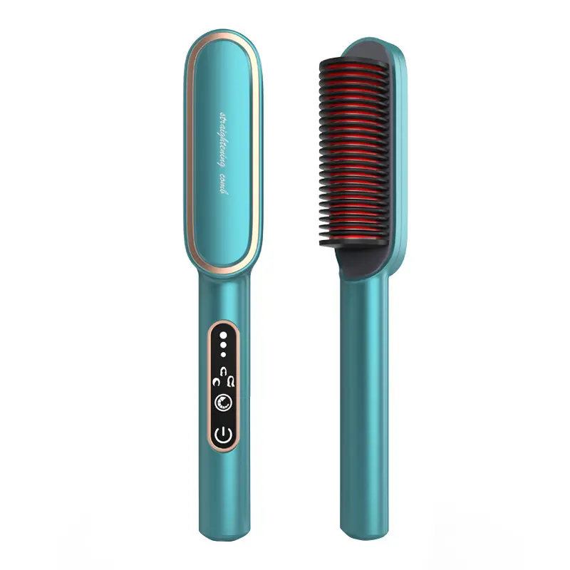 Custom Electric Hot Comb Hot Comb 2 In 1 Hair Straightening And Curling Iron Hair Straightener