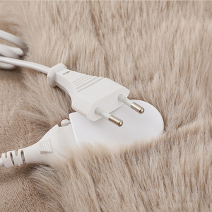Couverture chauffante électrique en fausse fourrure de lapin, 110V, 6 niveaux de chauffe - Product Image 5