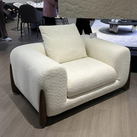 Canapés de salon modernes haut de gamme en tissu, couleur crème, avec pieds en bois pour la maison