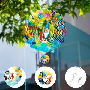 Molinillo de Viento Metálico 3D para Exteriores, 12 Pulgadas, Molinillos de Viento Colgantes 3D, Escultura de Viento para Jardín, Adornos para Jardín Exterior - Product Image 3