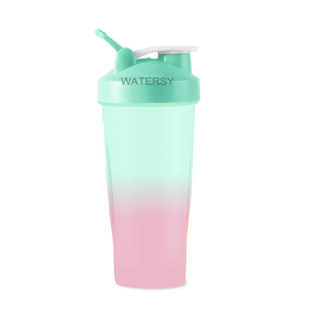 Gradient colorful wholesale Sport gym Fitness Custom Water Recycled Plastic PE Protein Shaker Bottle