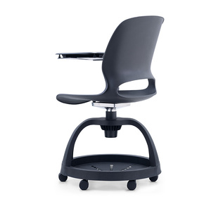 Chaise de formation Sanxin de style moderne avec tablette d'écriture, chaise d'étudiant pour salle de formation <span class=keywords><strong>scolaire</strong></span> avec porte-livre, chaise de bureau pivotante - Product Image 5