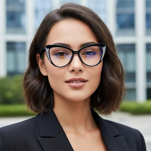 Gafas al por Mayor <span class=keywords><strong>Baratas</strong></span>, Gafas de Moda Retro con Marco Degradado, Gafas de Ojo de Gato, Gafas de Diseño con Protección Contra la Luz Azul para Juegos de Computadora - Product Image 1