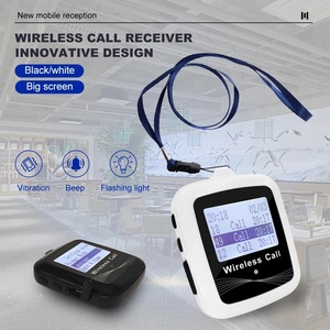 CATEL Pager sans fil appel Beeper étanche montre récepteur blanc noir pour infirmière café Restaurant Table réservé serveur appel - Product Image 5