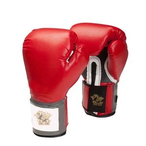Custom Logo Manufacture Personalized Black PU Leather Lace-Up Adjustable Wrist <b>Strap</b> Lightweight Breathable MMA Boxing Gloves - Product Image 2