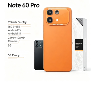 โทรศัพท์มือถือราคาประหยัด note60 pro 5G สมาร์ทโฟนเชื่อมต่อรวดเร็ว สีเงิน ดีไซน์กล้องคู่ - Product Image 2
