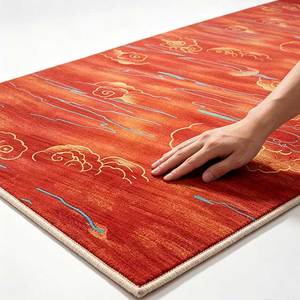 <span class=keywords><strong>Tapis</strong></span> moderne en nylon antidérapant à motif nuage chinois rouge et doré, idéal pour hôtels, salles <span class=keywords><strong>de</strong></span> banquet, bureaux et salons, couleurs personnalisables - Product Image 1