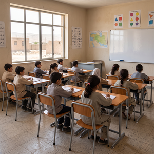 Ensemble table et chaises pour élèves du primaire et du collège, design moderne, métal + contreplaqué + plastique, pour Aoyasi PT-106N PT-106N School - Product Image 3