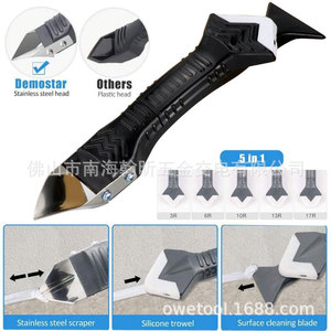 33Pcs 3 In 1 Tile Grout <b>Tool</b> Set Stainless Steel Nozzle Sealing Caulk Knife For Tile <b>Edge</b> Protection And Decoration - Product Image 5