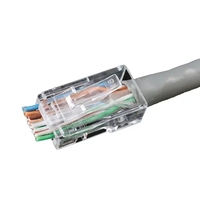 Personnalisé Nouveau Cat5 Cat6 Utp Non Blindé Mâle 8p8c Rj45 Modulaire Plug Rj45 Lan Câble Connecteur