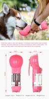 Distributeur de voyage en silicone avec filtre à charbon, sans Bpa, étanche, avec sac Pop, poignée, soulage les aliments, bouteille d'eau pour chien, pour la marche