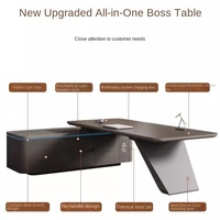 Mobilier de bureau usine Bureau de direction de luxe de haute qualité Bureaux de patron Table de travail du directeur général