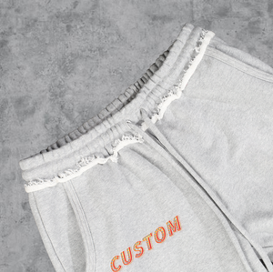 2026 Vente en gros, logo personnalisé, streetwear décontracté, coton, surdimensionné, ample, jogging, coupe droite, rayures latérales superposées, respirant, écologique - Product Image 5