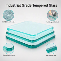 Feuille de verre trempé transparent personnalisée de 3 mm à 19 mm, verre de sécurité renforcé pour fenêtres, portes, balustrades, dessus de table