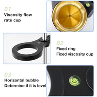 Viscosímetro Portátil Ford Cup de Venta al por Mayor de Fábrica, Medidor de Viscosidad de Recubrimientos de Aleación de Aluminio, Instrumento de Medición de Líquidos para Laboratorio