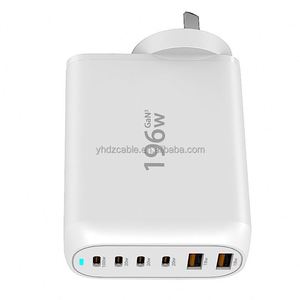 Portable 100W Charger 6-Port OPd Fast Wall <b>Adapter</b> 2A+4C <b>USB</b> <b>Type</b> <b>C</b> Quick Smartphone Laptop Charger Microphone Use EU Socket - Product Image 5