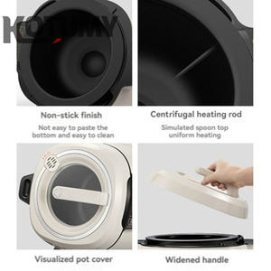 6L Professionelle Gebratener-Reis-Kochmaschine Automatische Intelligente Koch-Wok-Maschine Antihaftbeschichteter Lebensmittel-Rührbratentopf - Product Image 6