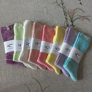 Özelleştirilmiş kadın yün kaburga örgü Darcy rahat süper yumuşak salon hımbıl ekip çorap - Product Image 1