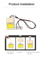 Cadeau de supermarché désodorisant vide bouteille de parfum en verre suspendu bouteille de diffuseur de voiture désodorisant de voiture Amazon vend
