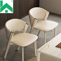 Chaise de salle à manger moderne en cuir de luxe italien, qualité supérieure, pour la maison et l'entrepôt, Nouveauté 2026