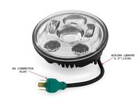 Projecteur de moto LED rond 5.75 pouces 5-3/4 pouces, lampe frontale Hi/Lo Beam 45W pour Harley Davidson