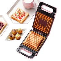 Machine à gaufres électriques 600W pour le petit-déjeuner à domicile, machine à gaufres, four à gâteaux aux œufs avec chauffage rapide double face 220V