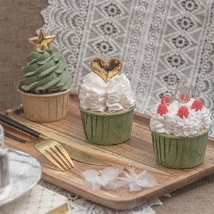 Cupcakes artificiels réalistes haut de gamme, fausses décorations de desserts pour Pâques, Noël, événements festifs, décoration de table, vitrine de boulangerie - Product Image 5