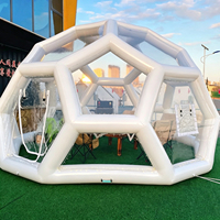 Dôme transparent en PVC, maison de bulles igloo pour les fêtes d'enfants, installation facile, marque JUNAO, garantie de 12 mois, capacité de 4 à 6 personnes