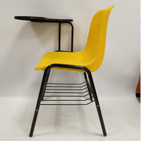 Chaise d'école ergonomique populaire pour étudiants, avec bureau d'écriture et porte-livres, en plastique à quatre pieds