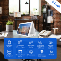 Tableta Digital OEM de 10.1 Pulgadas con Pantalla Dual, Blanca y Negra, Pantalla Táctil de 10 Puntos para Recepción en Oficinas Gubernamentales