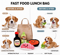 Tas Makan Siang Sushi Plush + Mainan Anjing Kucing Interaktif untuk Membersihkan Gigi dan Mengurangi Stres OEM Private Label