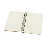 Carnet à spirale personnalisé par le fabricant, avec couverture en papier kraft, à double spirale, à double fil, à feuilles récupérables