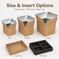 Individuell Bedruckte Aluminiumfolie Thermisch Isolierte Wellpappkartons, Öko-Faltbare Kraftpapier-Boxen für Frischlebensmittel Kühlketten-Verpackung