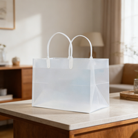 Sac fourre-tout en plastique transparent PP pour emballage cadeau, sac publicitaire promotionnel pour boutiques, vente en gros