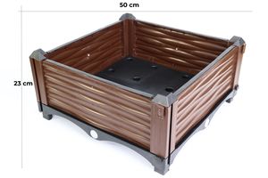 Jardinière surélevée modulaire en plastique PP avec drainage, empilable et résistante aux intempéries pour une utilisation en intérieur/extérieur - Product Image 2