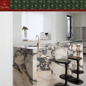 Isola da Cucina in Marmo <span class=keywords><strong>Ceppo</strong></span> Di Rosso GOLDKING, Cristalli Bianchi e Rosso-Rosa Tagliati con Precisione per Case di Lusso, <span class=keywords><strong>Hotel</strong></span> e Ville - Product Image 4