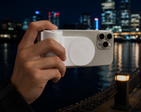 Pegangan Kamera Smartphone Satu Tangan dengan Magnet, Pegangan Pemotretan Snap-On dengan Kontrol Shutter Nirkabel