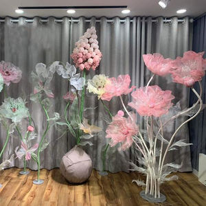 Mei Chen fait à la main fleur bricolage lampadaire avec lanterne ouverte et fermée gaze pour noël mariage décor magasin fenêtre atmosphère - Product Image 6