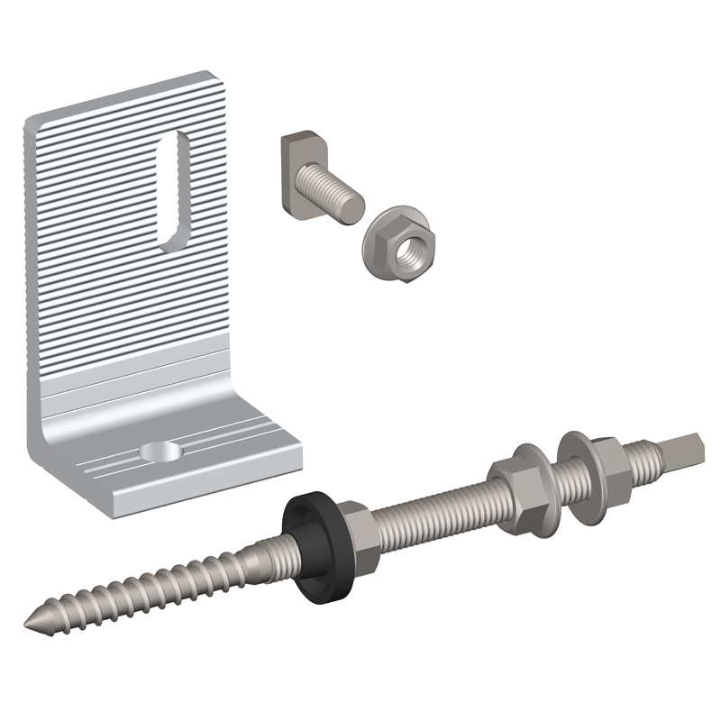 Solar panel racking system roof mount structure hanger bolt L foot solar accessories