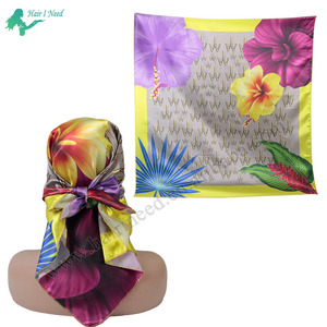 Customized logo <strong>Silk</strong> Satin <strong>Head</strong> <strong>Scarves</strong> Hair Bandana Edge Wraps Designer <strong>Silk</strong> Satin Hijab <strong>Scarf</strong> <strong>for</strong> Women Stylish Luxury - Product Image 2
