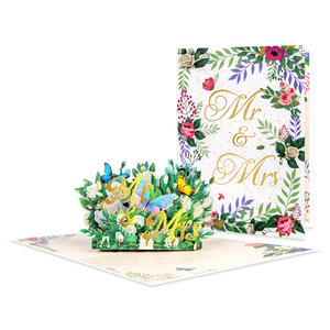 Pop up <strong>Anniversary</strong> <strong>Cards</strong> in Envelope, 3D Green Leaves, Bridge with Couple Wedding <strong>Cards</strong> for Wife, <strong>Husband</strong>, Her, Him, Girlfriend - Product Image 1