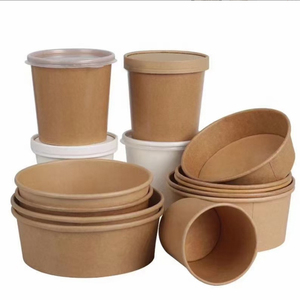 Dùng một lần in Ice Cream Kraft lấy đi container thực phẩm Ice Cream container với nắp - Product Image 1