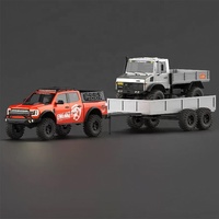 CROSSRC EMO XX2 XXL2 Camioneta Dinosaurio Grande a Escala 1:5 con Motor sin Escobillas RTR y Remolque Metálico T010 Monster Rock Crawler