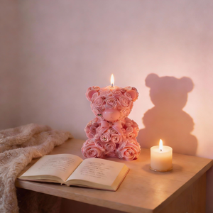 Molde de Silicona para Velas con Diseño 3D de Oso para el Día de San Valentín, Molde de Oso Rosa, Molde de Oso Corazón para Hacer Velas - Product Image 3