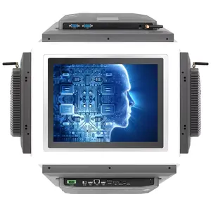 מחשב לוח תעשייתי ללא מאוורר עם מסך מגע בגודל 10.4 אינץ' - מחשב מיני הניתן להרכבה הכל באחד IP65 עמיד בפני אבק