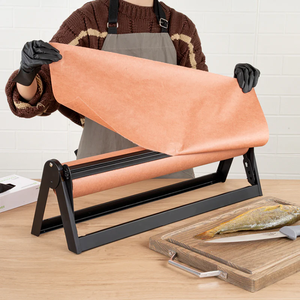 Outil de découpe de papier breveté JH-Mech pour <span class=keywords><strong>la</strong></span> <span class=keywords><strong>cuisine</strong></span>, coupe efficacement le papier, conception manuelle, support pliable en métal pour rouleaux de papier - Product Image 2