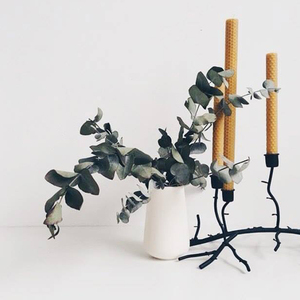 100% 순수 원시 꿀벌 왁스 손으로 압연 8 "Drippless 완벽한 화상 벌집 밀랍 테이퍼 양초 - Product Image 2