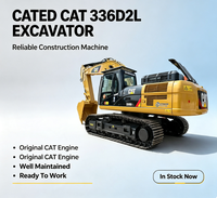Excavatrice d'occasion CAT 336D2L avec moteur Cat C9 d'origine, pompe puissante, châssis en excellent état, pour travaux miniers et de terrassement, compatible avec les modèles Cat 320D, 330D, 345D, 349D, 336E